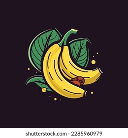 vector banana simple y moderno