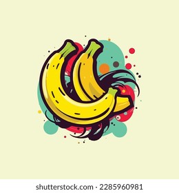 banana simple modern logo vector