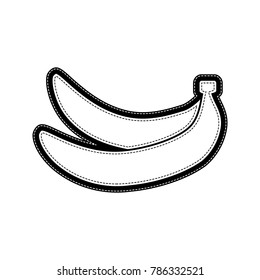 Banana simple sign. Vector. Flat style black icon on white.