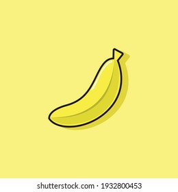 Banana simple vector cartoon design illustration
