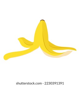 Banana skin vector illustration. Trash. Waste.