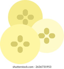 Banana Slice flat icon design style