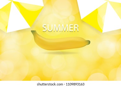 Banana slice popsicles on a yellow background