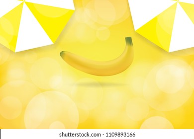 Banana slice popsicles on a yellow background