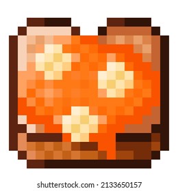 Sliced Egg Bread Pixel Art Vector Stock Vector (Royalty Free) 2114493587