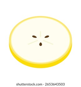 Banana slices isolated on a white background. Banana icon vector.