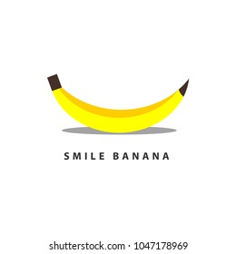 Banana Smile Vector Template Design