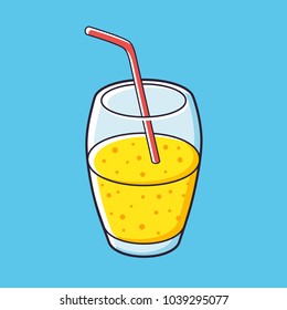 Banana smoothie glass