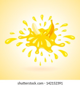 banana splash element yellow