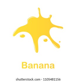 banana splash illustration. Element of colored splash for mobile concept and web apps. Detailed banana illustration can be used for web and mobile. Premium icon on white background