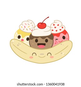 Banana Split Illustration