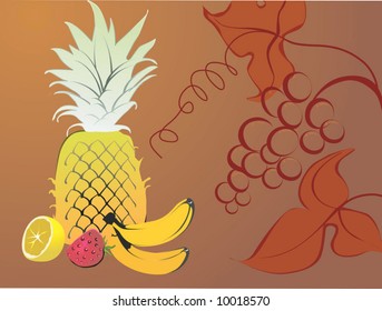 banana, strawberry 	