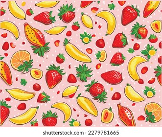 The banana strawberry packaging design is a vibrant and eye-catching design that captures the essence of the delicious and refreshing fruit blend. The packaging design features a bold and colorful ima