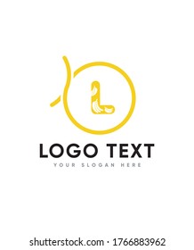 Banana style letter type L logo template, Vector logo for business and company identity 