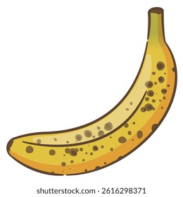 Banana sugar spot illustration, simple vector illustration