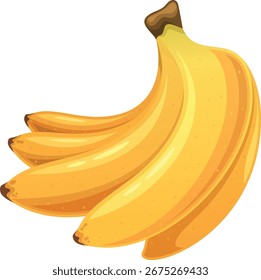 Banana sweet fruit bunch vector illustration