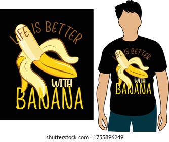 Banana t shirt design and mug 