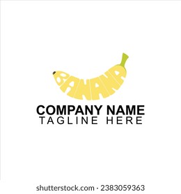 banana text logo vector illustration
