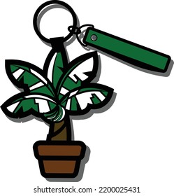 The Banana tree key chain