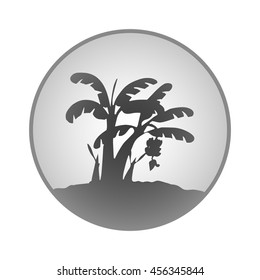 Banana tree logo vector illustration 