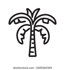 Banana tree stylized black icon silhouette of a leaf plant.