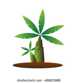 banana tree vector cartoon