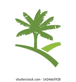 banana tree, vector logo icon