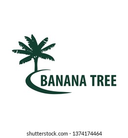 banana tree, vector logo template 