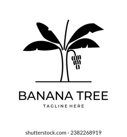 banana tree vintage logo vector symbol illustration design