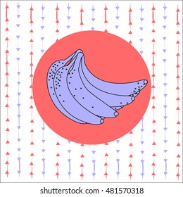 banana triangle background vector illustration