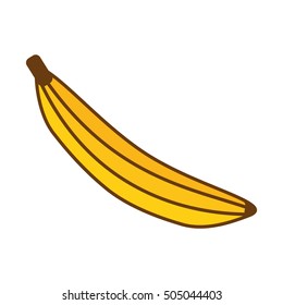 banana tropical fruit icon vector illustration design