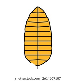banana tropical leaf line icon vector. banana tropical leaf sign. isolated symbol illustration