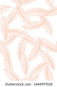 Banana Tropical leaves floral print exotic seamless pattern. The texture of the fabric leaves of banana and palm trees. Exotic Hawaiian print for swimsuits.