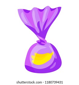 Banana truffle icon. Cartoon of banana truffle vector icon for web design isolated on white background
