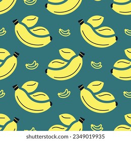 Banana vector art seamless pattern