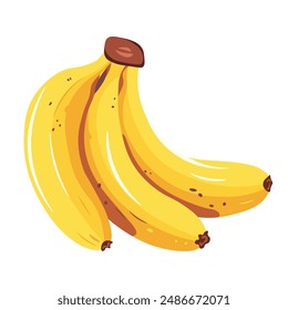 Bananen-Vektorgrafik Clipart. Saftige und helle Sommerfrüchte.