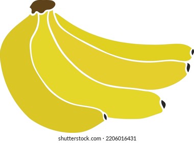 Banana Vector Color, Print, Illustration