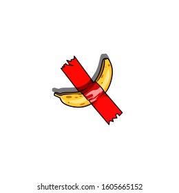 Banana vector design, isolated white background.