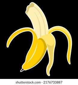 banana vector design with simple design characteristic for animation or illustration