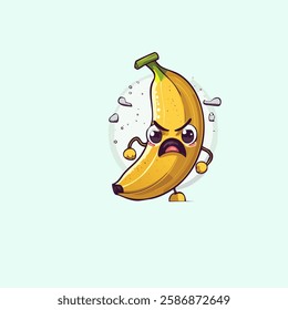 banana vector designs in cool yellow color. Trendy cute smile patch.
