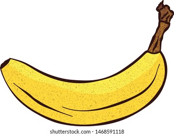 Banana Vector flat design color