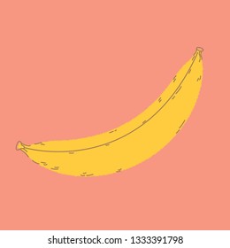 Banana vector. Banana in flat design style vector. Illustration. EPS10