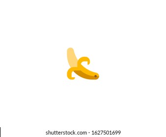 Banana vector flat icon. Isolated tropical fruit banana emoji illustration 