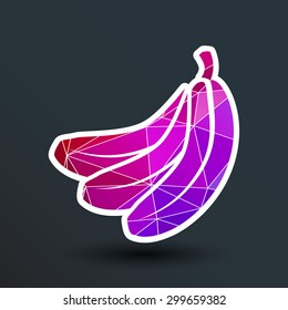 Banana vector Fruit infographic logo simple icon.