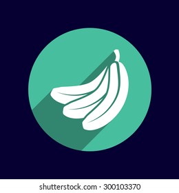 Banana vector Fruit infographic logo simple icon.