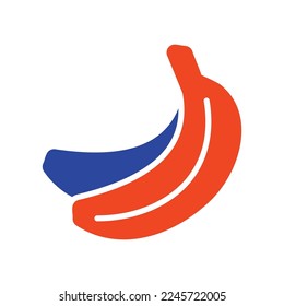 Banana-Vektorsymbol. Graph Symbol für Lebensmittel und Getränke Website, Apps Design, mobile Apps und Printmedien, Logo, UI