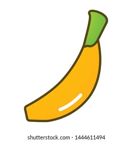 Banana vector icon, flat illustration design