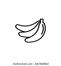 Bananenvektorsymbol. Konturstil des Obstbildes. perfekte Verwendung für Ikone, Logo, Illustration, Website und mehr. Symboldesign-Stil