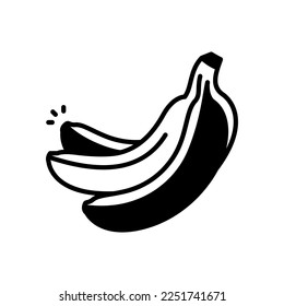 Banana vector icon glyph icon style.Can be used for wedding invitations, card designs and background design