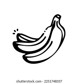 Estilo dibujado a mano por un vector de banana.Puede utilizarse para la invitación a la boda, el diseño de tarjetas y el diseño de fondo